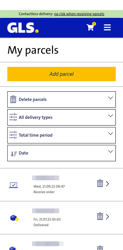 With the free GLS app on your mobile phone you can conveniently send and receive parcels